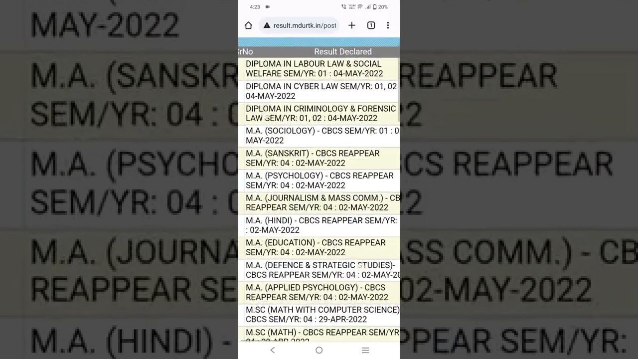 Mdu Latest Result 2022 || Mdu result 2022 || Mdu Exams result || Mdu New Result || Mdu Latest News