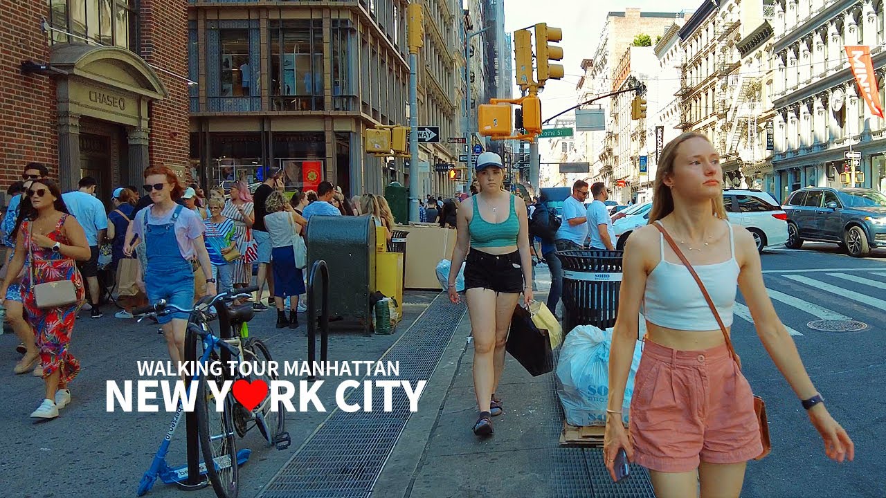 NEW YORK CITY TRAVEL 32 - WALKING TOUR MANHATTAN, Broadway, Wall Street ...