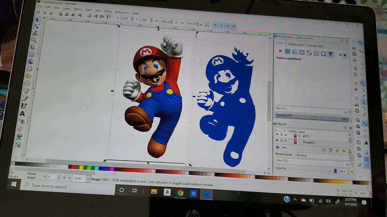 How to make a shadow image on inkspace for you cricut design space ...
