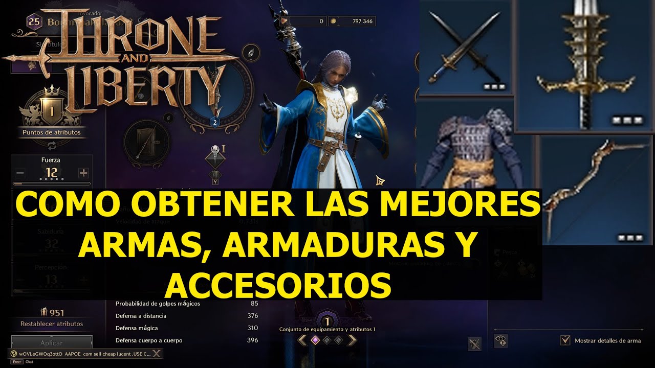 Throne and Liberty Como obtener Las MEJORES ARMAS y ARMADURAS para tu clase