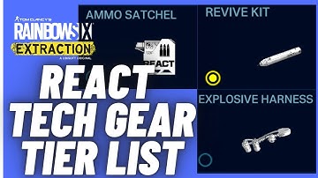 Rainbow Six Extraction Tier List - React Tech (Gear)