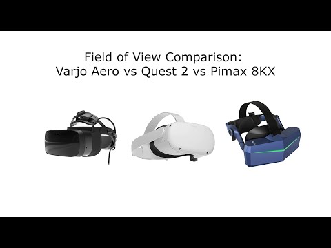 psykologi voks Onset Field of View Comparison: Varjo Aero vs Quest 2 vs Pimax 8KX - YouTube