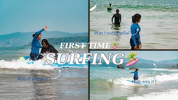 What it feels like to surf for the first time | My first ever surfing experience | Avarnya Surfs