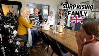 We surprised our family in England