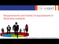 Requirements and levels of requirement in Business analysis