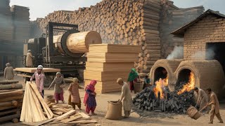 The Hidden Process Of Behind Playwood And Charcoal Making In Pakistan