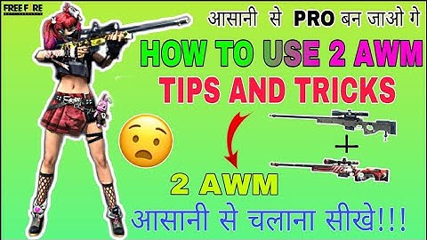 How To Use 2 AWM With Biometric Scope || Awm Tips And Tricks Free Fire || Awm Kaise Chalye #awmtips