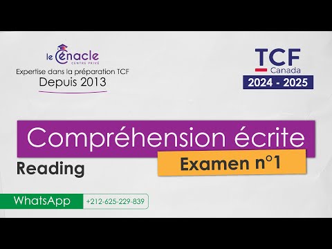 TCF - Compréhension