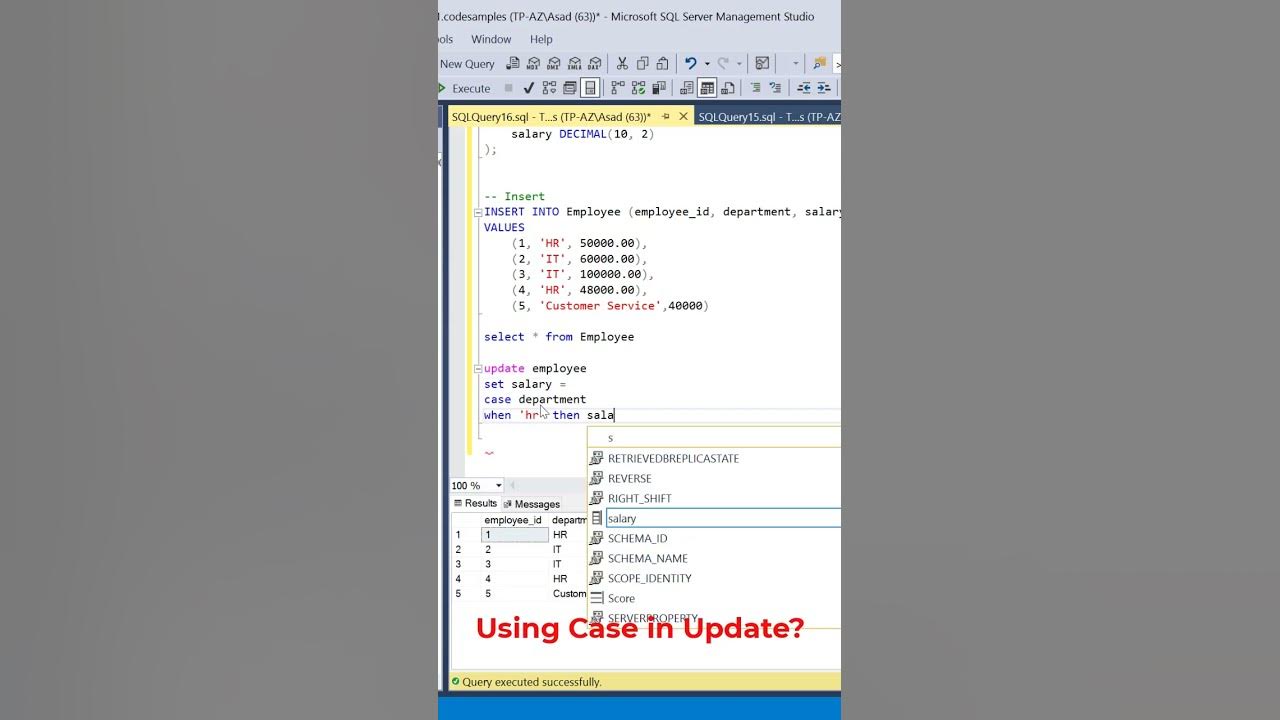  sql using case statement in update datascience programming coding