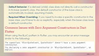 Understanding Zero Argument Constructors in Dart Flutter: How to Fix Bloc Issues