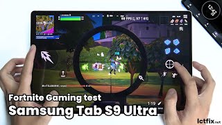 Samsung Tab S9 Ultra Fortnite Gaming test | Snapdragon 8 Gen 2, 120Hz Display