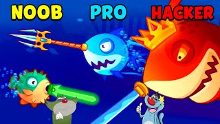 NooB vs Pro Vs hacker - Fish.io Gameplay / oggy with Jack screenshot 4