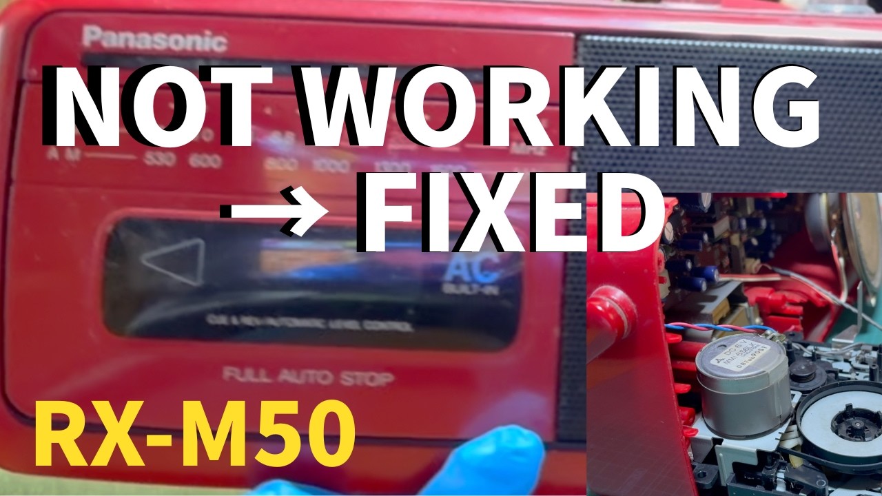 Panasonic (National) RX-M50 boombox repair | Cassette not working