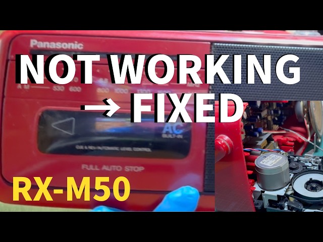 ​希少 Gods Reflex / Shifting レコード 赤盤 エモ Panasonic (National) RX-M50 boombox repair | Cassette not working