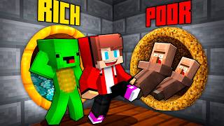 Mikey and JJ vs Villagers Choose A Tunnel Battle in Minecraft - Maizen
