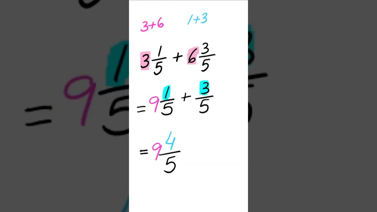 How To Add Mixed Numbers Fast Adding Fractions Simplified Math Tricks Ms Riaz Academy