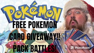 FREE POKEMON CARD GIVEAWAY!!! PACK BATTLES!!