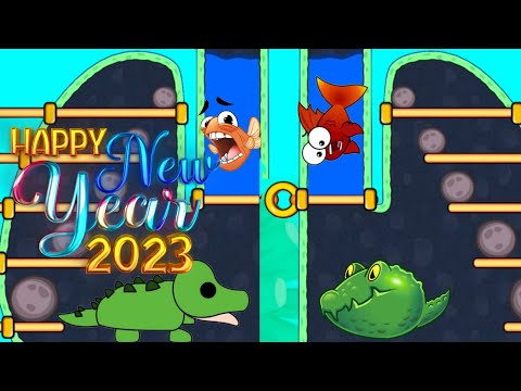 WELCOME 2023 HAPPY NEW YEAR FRIENDS 🥳❤️🥳❤️🤑Save the bass fish // fishdom Mini game evolution games