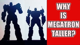 Why is Megatron taller than Optimus Prime in the Silhouette Leaks?