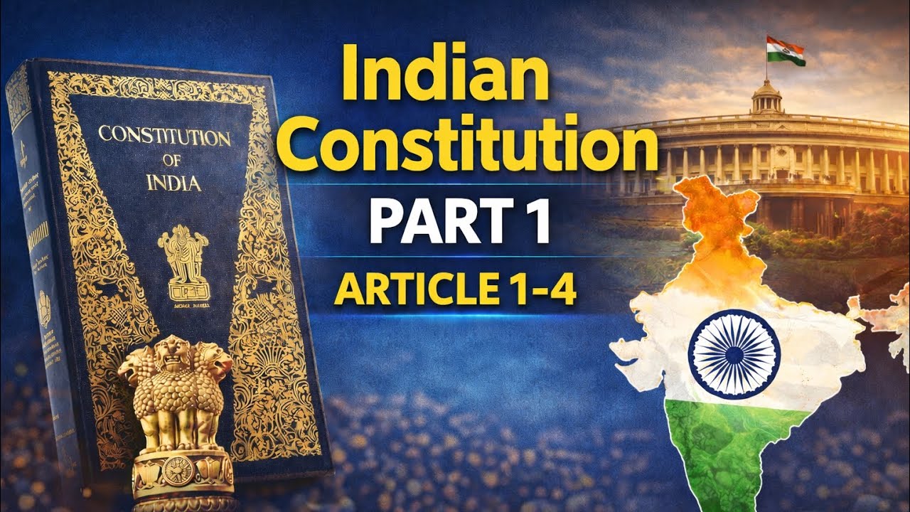 Indian Constitution Part 1 | Articles 1–4 Explained in Hindi | SSC CGL ...
