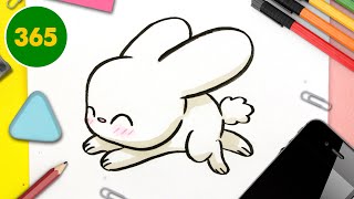 COMO DESENHAR UM COELHO KAWAII FÁCIL PASSO A PASSO 🐇 