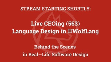 Live CEOing Ep 563: Language Design in Wolfram Language [Threaded & WFR Submissions]