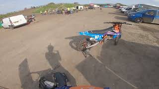 GoPro of Mark Henderson riding motocross at moto 101 Novice 8/5/25 pt3
