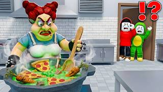 JJ and Mikey Escaped Evil Lunch Lady ?! (Maizen Roblox)