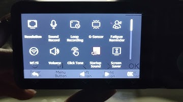 Dashcam menu options