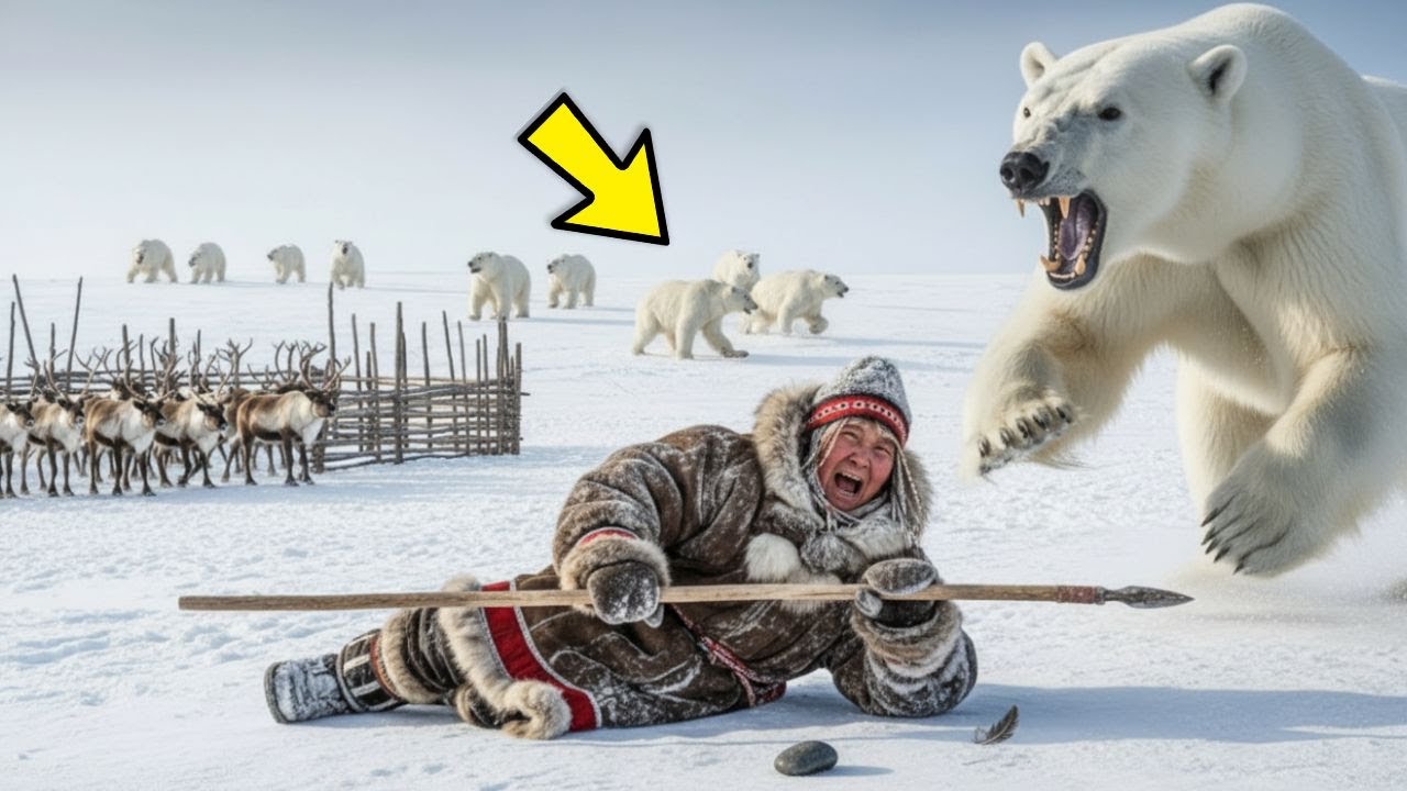 Głucha Starsza Kobieta JAKUCKA Walczy sama z 70 NIEDŹWIEDZIAMI, by Uratować stado 200 RENIFERÓW w śn