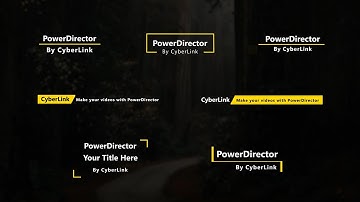Minimalist Titles Pack A | PowerDirector 365
