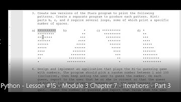 Python - Lesson #15 - Module 3 Chapter 7 - Iterations - Part 3