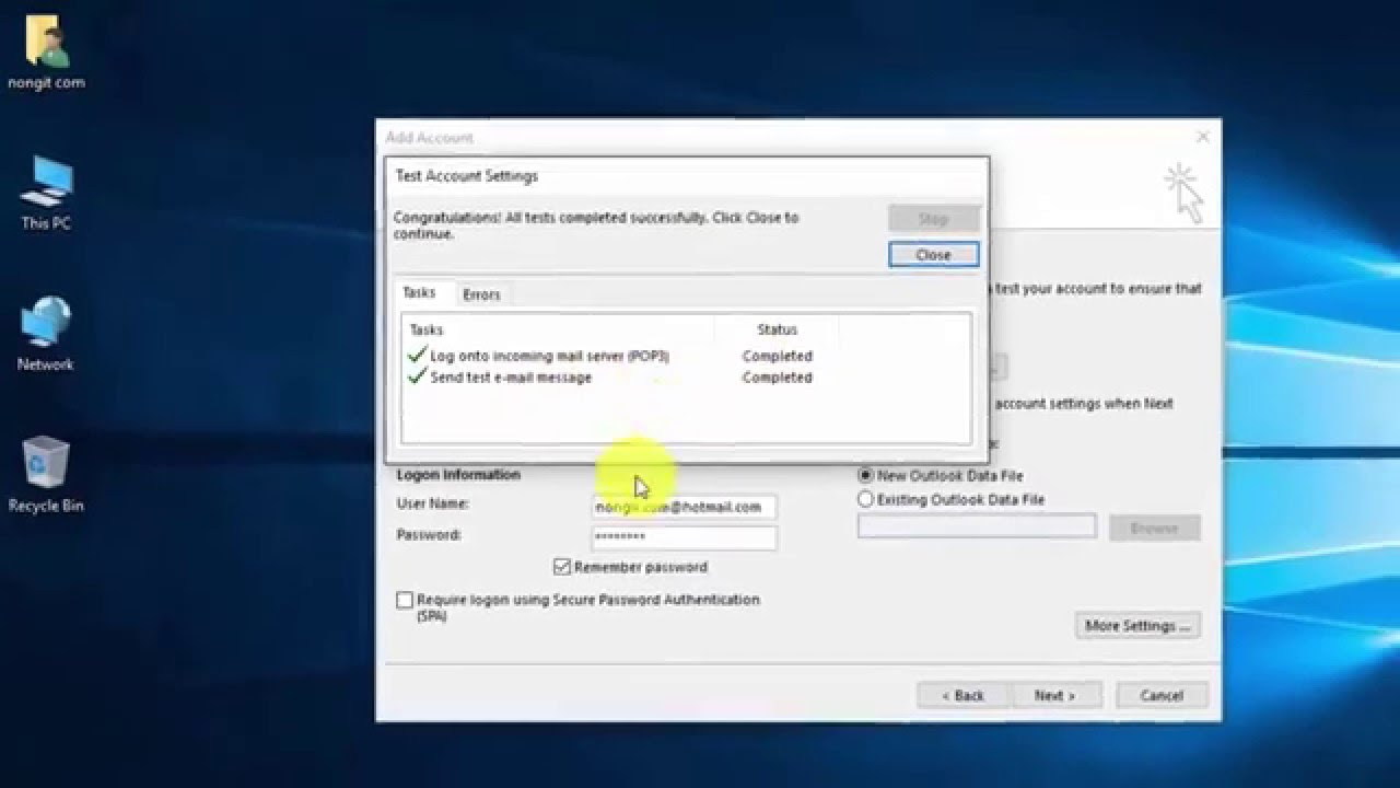 ตั้ง ค่า outlook 2007 Update New การตั้งค่า Outlook 2013 Hotmail แบบ POP3