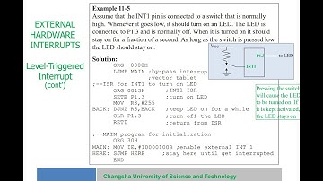 Using an interrupt in 8051 and add a LED to see the reflection (part 1)