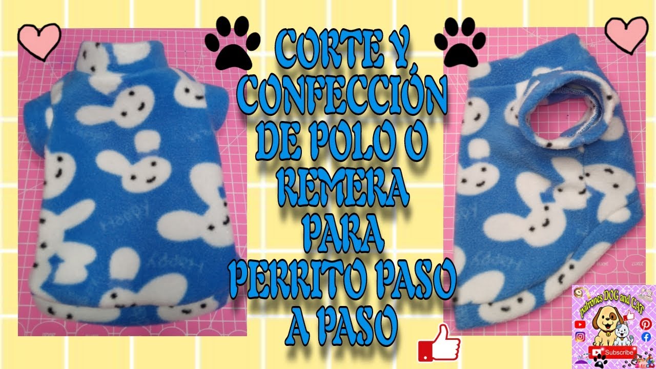 CORTE Y CONFECCIÓN DE POLO O REMERA PARA PERRITO - ropa para perro