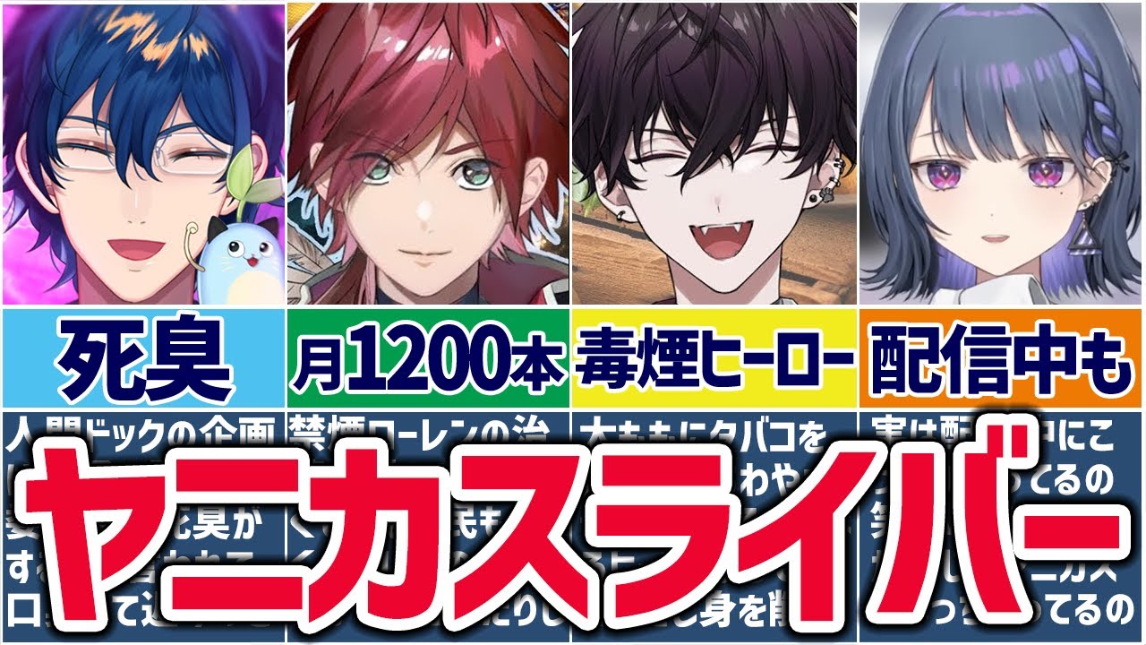 🌈にじさんじ🕒ライバーたちのヤニカスエピソードまとめ！【ゆっくり解説】