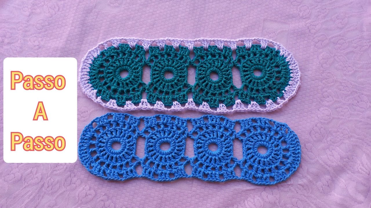 Base para tapete Encontro de Elos de crochê