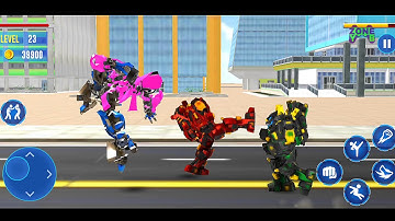 Helicopter Robot Excavator Multiple Transform: Classic Mode Game - Android Gameplay