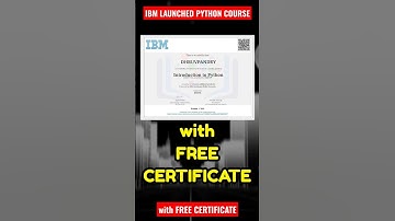 IBM Launched FREE Python Course with FREE Certificate 🔥 #shorts #coding