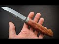 Сделал охотничий нож из мехпилы (быстрореза Р6М5) / making a hunting knife from a saw