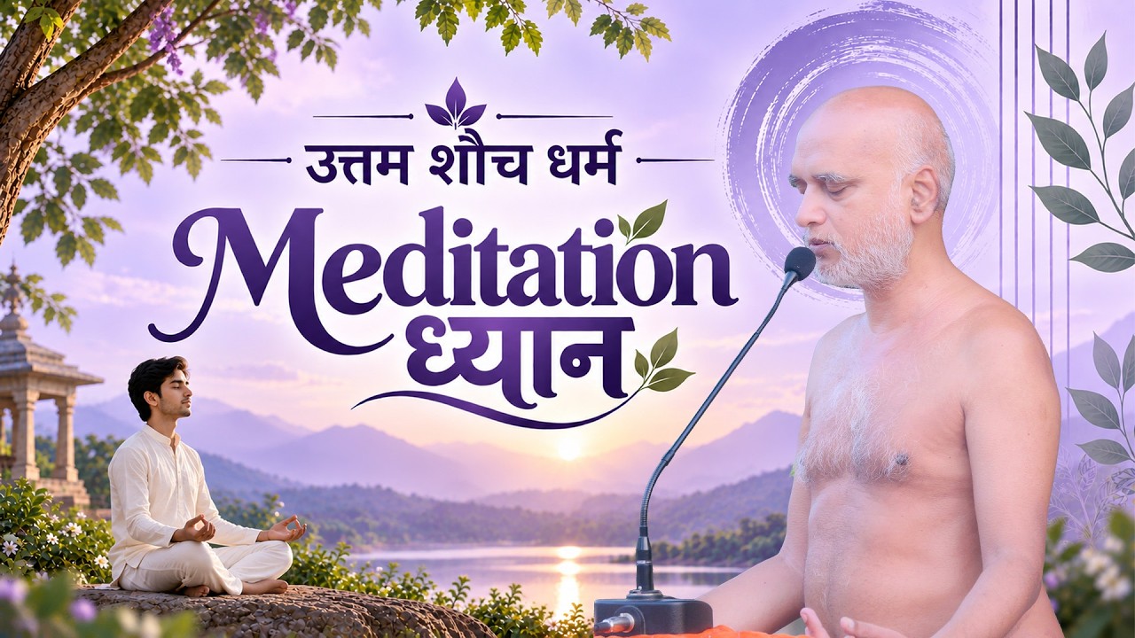 Meditation ध्यान | दशलक्षण महापर्व | उत्तम शौच धर्म |  Day-4 | 19 Sept 2026 Muni Veersagarji
