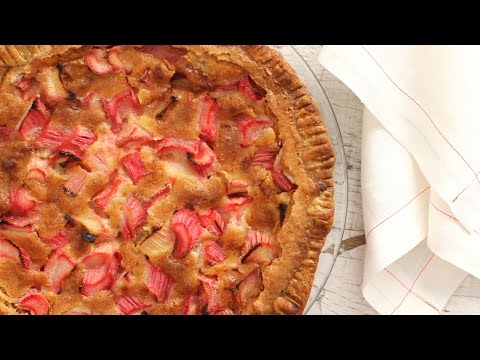Sweet and Tart Rhubarb Custard Pie - Everyday Food with Sarah Carey