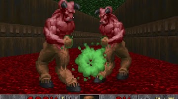 Doom level E1M8, Phobos Anomaly: Finish (example 2)