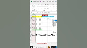 How to get last raw data in Excel | Excel Trick | Lets Enhance Together #excel  #shorts #short