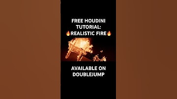 🔥 REALISTIC FIRE - Free Houdini tutorial!   #cgi #vfx  #sidefx #vfxshorts