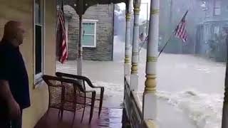 Severe flash flooding in Schaefferstown, PA. August 31, 2018.