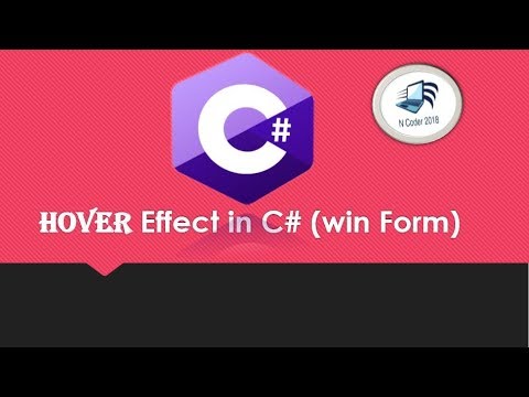 How to use Hover Effect in c# || windows form application || 2018