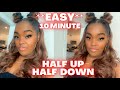 Easy 10 minute half up half down hairstyle by outre  tatiaunna