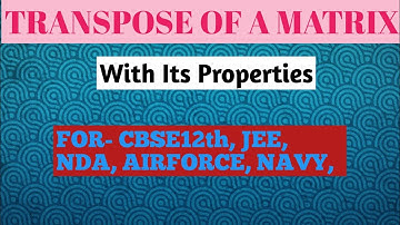 Maths | MATRICES SHORT TRICKS  for JEE, NDA, Airforce, Navy.....