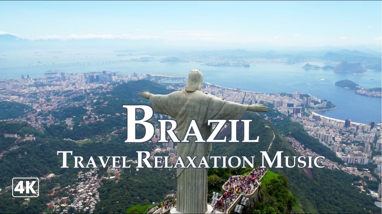 Brazil 4K 🇧🇷 | Gentle Piano Relaxation with Birdsong | Travel Relaxation Music #1